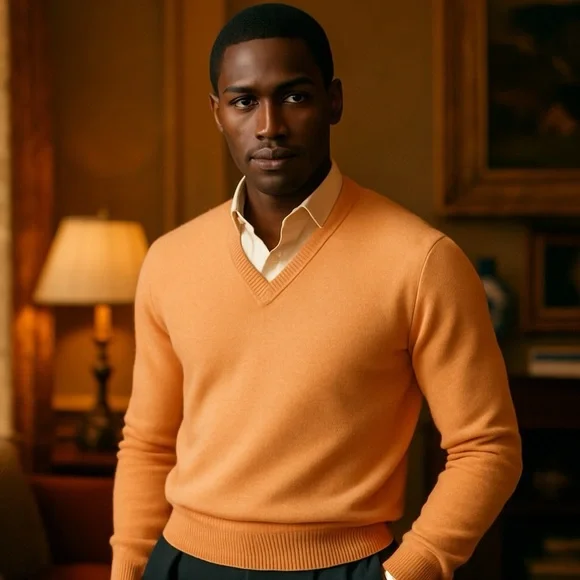 Ermenegildo Zegna Premium Cashmere V‑Neck Sweater Men’s 2XL – Made in Italy - Picture 1 of 9